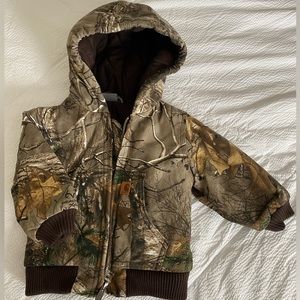 Carhartt Baby Quilt Linen Flannel Camo Hooded Jacket